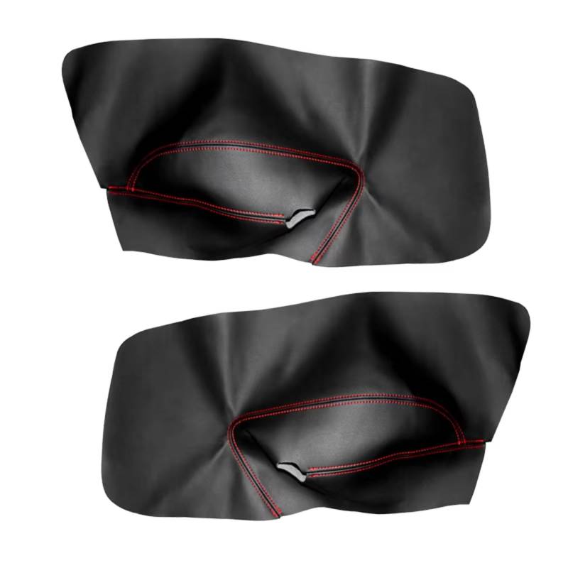 Innenzubehör Für VW Für Golf 5 Für Jetta 2005-2009 Auto Tür Armlehne Panel Abdeckung Aufkleber Trim Links Hand stick Tür Panel Abdeckung Zubehör Innenraum(Rear Black-red) von Qsnfda