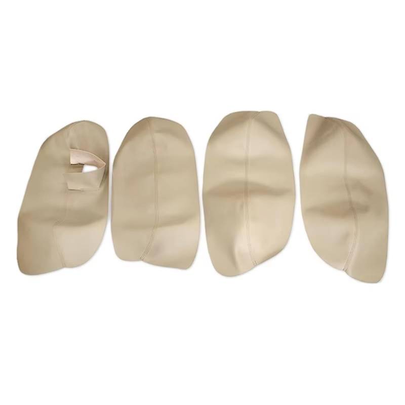 Innenzubehör Für VW Für Passat B5 1998-2005 Auto Tür Armlehne Panel Abdeckung Trim Links hand Stick Weiche Leder Tür Panel Abdeckung Zubehör Innenraum(4pcs Beige) von Qsnfda