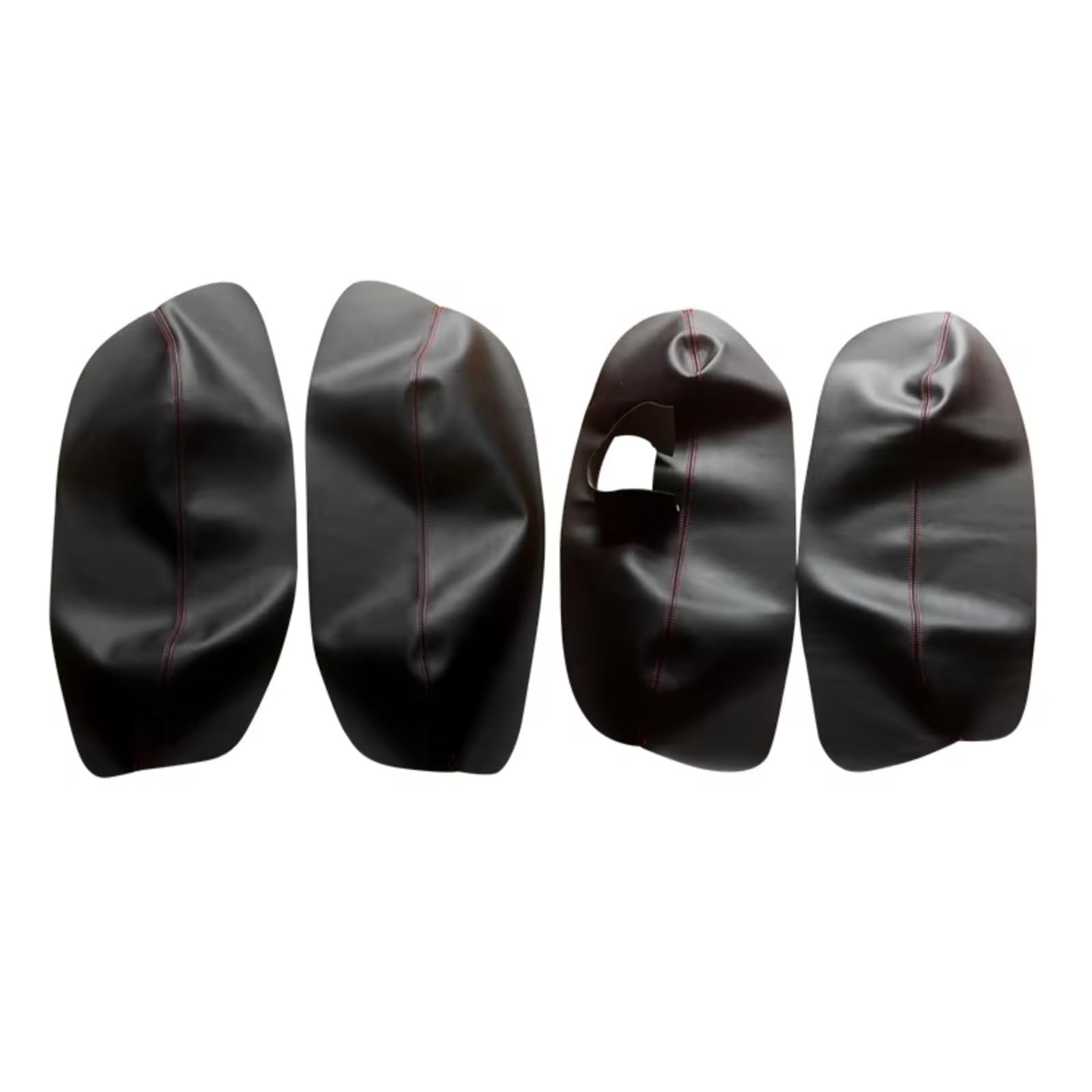 Innenzubehör Für VW Für Passat B5 1998-2005 Auto Tür Armlehne Panel Abdeckung Trim Rechtslenker Weiche Leder Tür panel Abdeckung Zubehör Innenraum(4pcs Black-red line) von Qsnfda