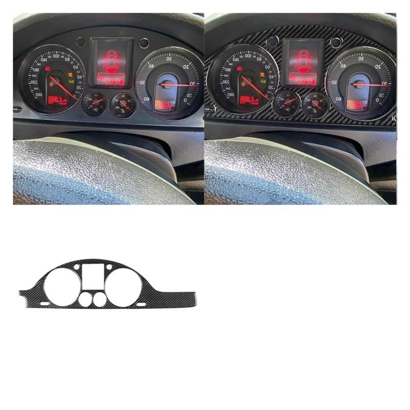 Innenzubehör Für VW Für Passat B6 2006-2011 Dashboard Tacho Panel Trim Abdeckung Innen Auto Aufkleber Zubehör Innenraum(Type C) von Qsnfda