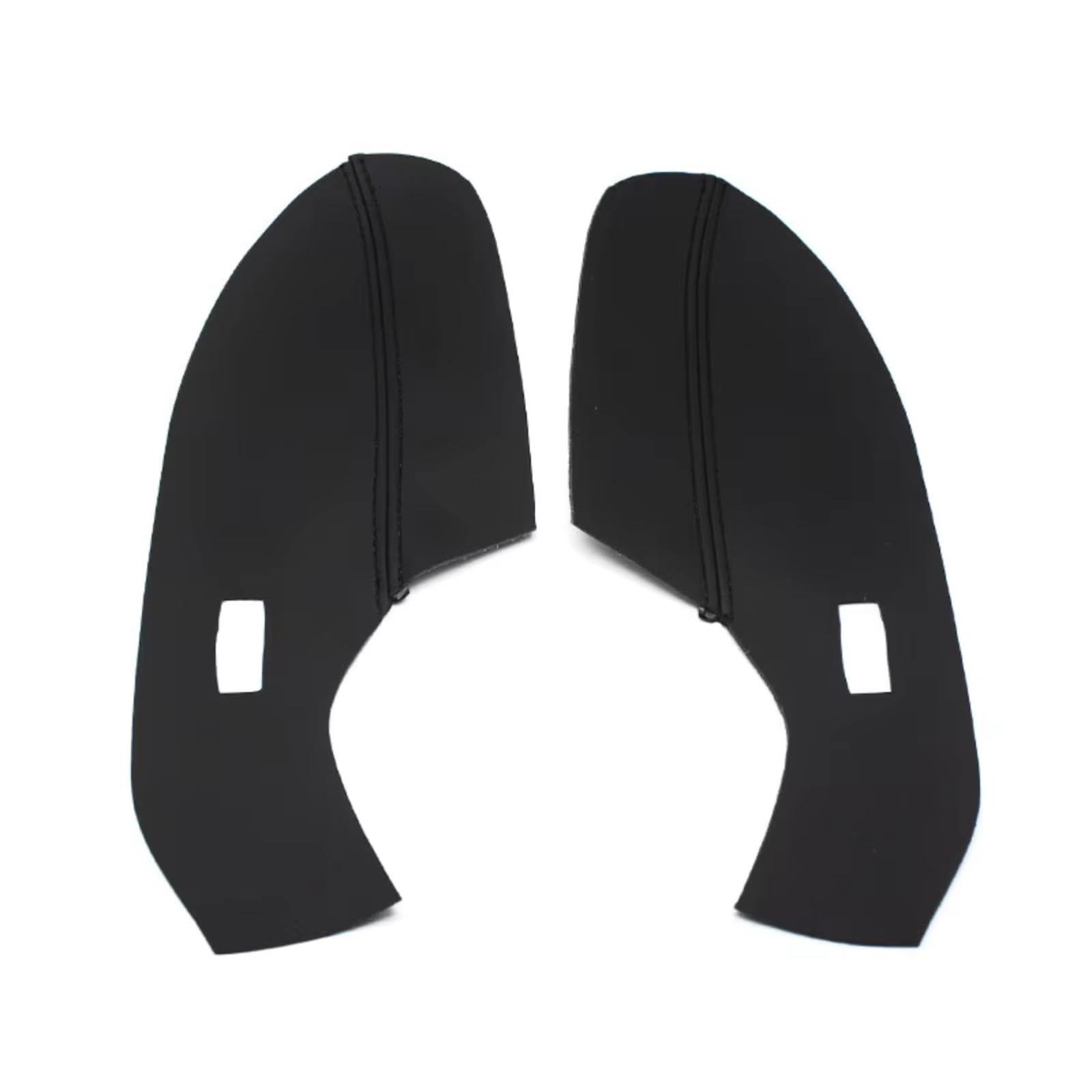 Innenzubehör Für VW Für Polo 2011-2016 Innentür Armlehne Panel Abdeckung Aufkleber Trim Nur Fließheck Leder Tür Panel Abdeckung Zubehör Innenraum(Rear Black) von Qsnfda