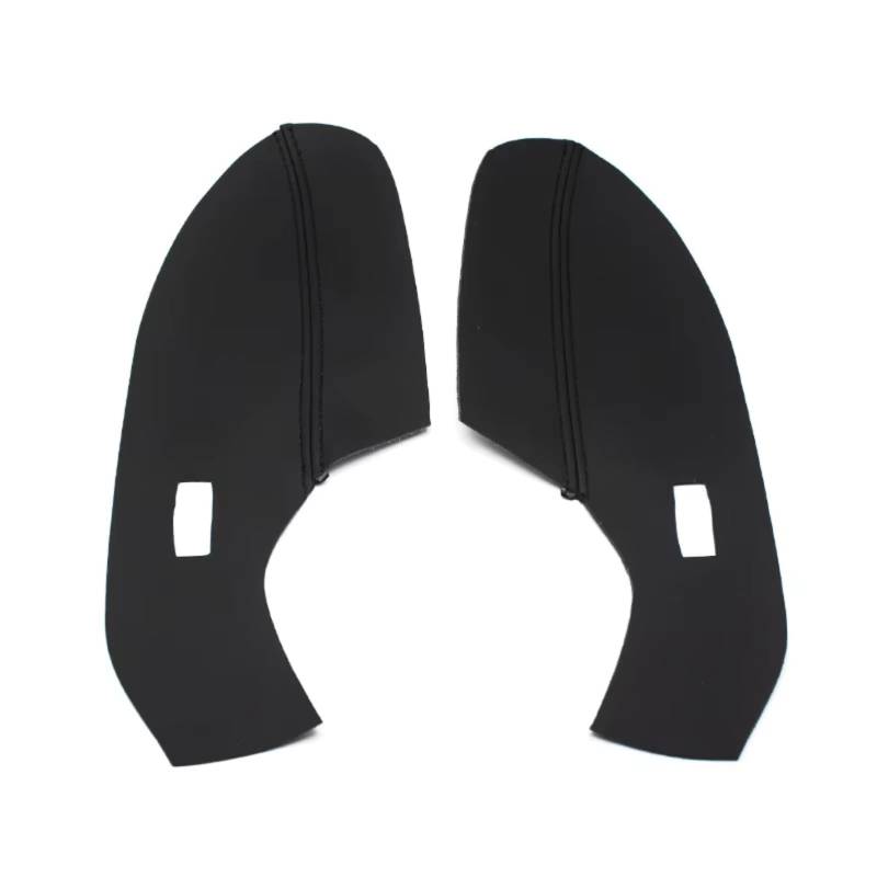 Innenzubehör Für VW Für Polo 2011-2016 Innentür Armlehne Panel Abdeckung Aufkleber Trim Nur Fließheck Leder Tür Panel Abdeckung Zubehör Innenraum(Rear Black) von Qsnfda
