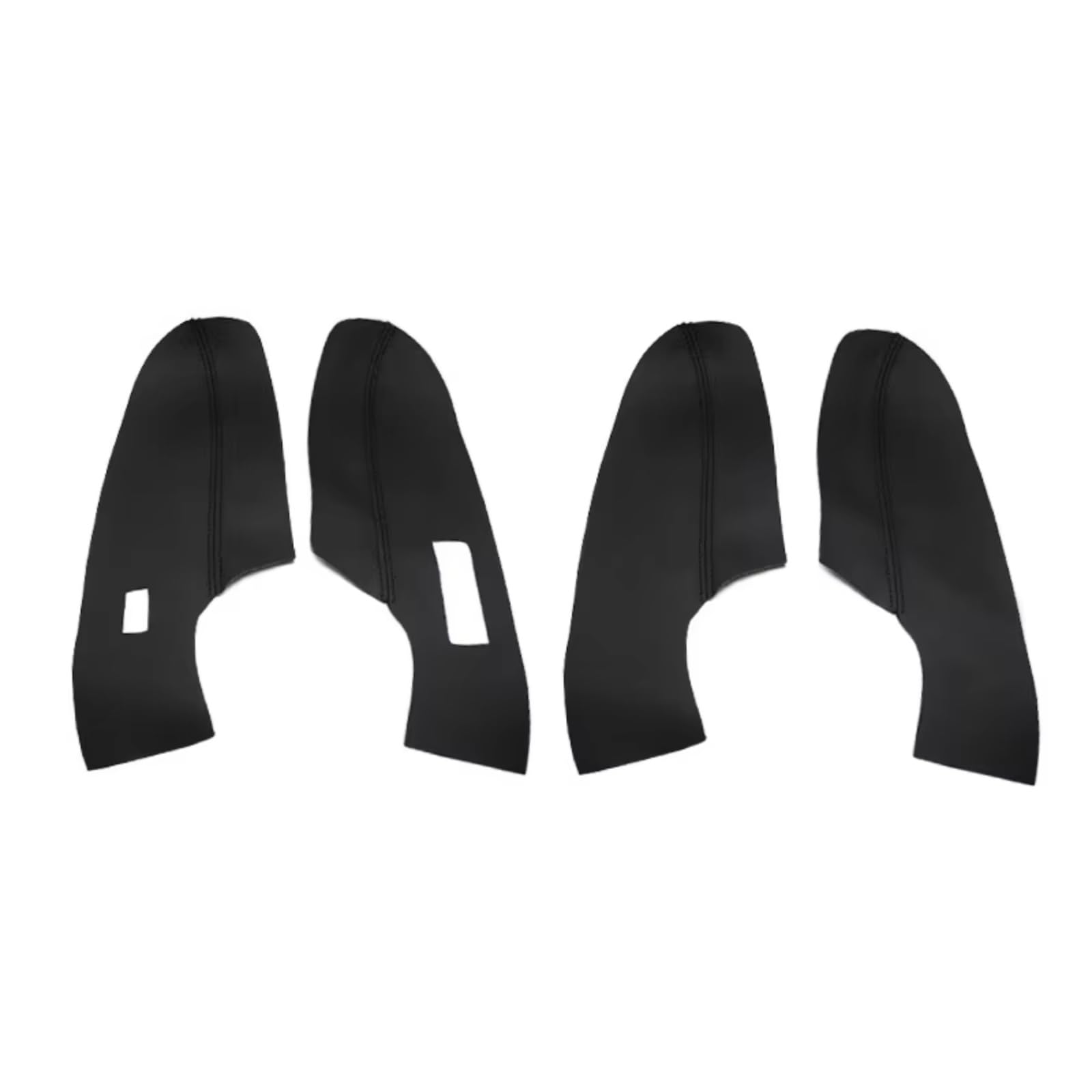 Innenzubehör Für VW Für Polo 2011-2016 Innentür Armlehne Panel Abdeckung Aufkleber Trim Nur Limousine Weiche Leder Tür Panel Abdeckung Zubehör Innenraum(4pcs Black) von Qsnfda
