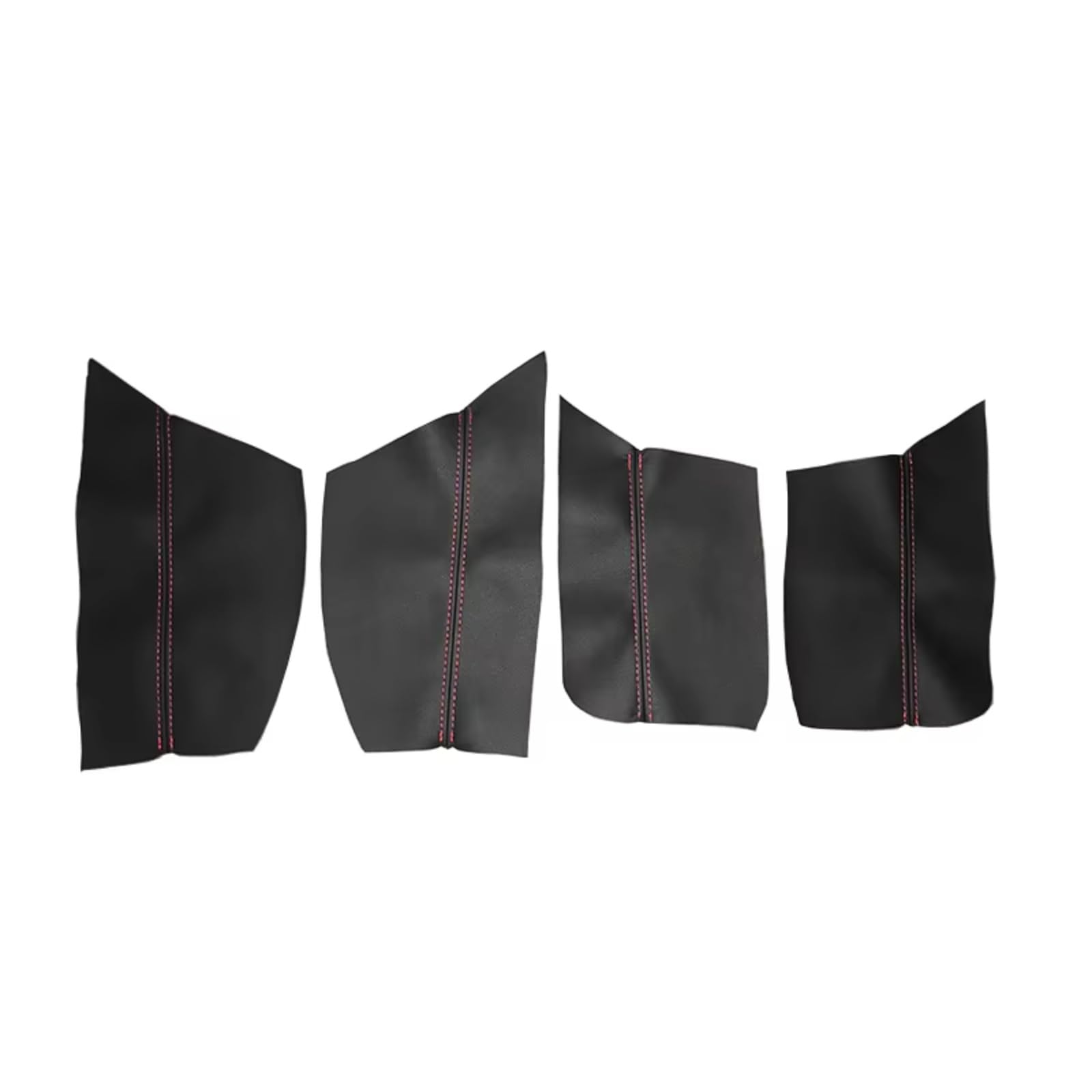 Innenzubehör Für VW Für Polo Für MK6 2019 Auto-styling Tür Armlehne Panel Haut Abdeckung Trim Weiche Leder Tür armlehne Abdeckung Zubehör Innenraum(Black with red line) von Qsnfda