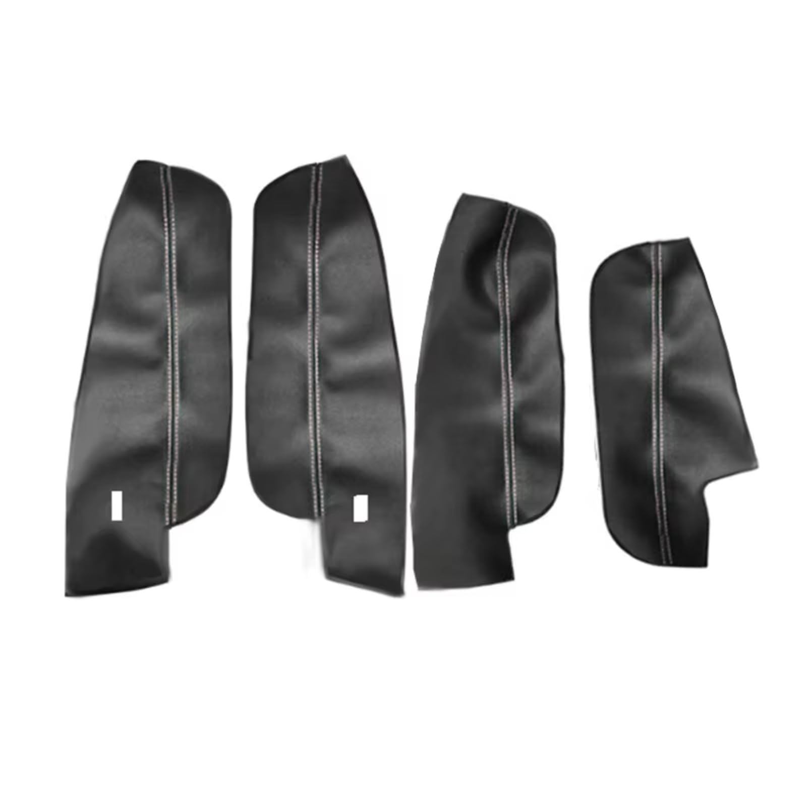 Innenzubehör Für VW Für Tiguan 2017-2019 Auto Innen Zubehör Tür Armlehne Panel Abdeckung Trim 4 stücke Weiches Leder Zubehör Innenraum(Black-white line) von Qsnfda