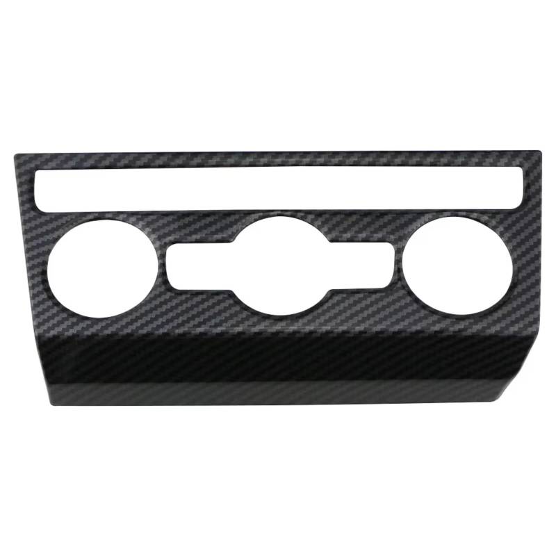Innenzubehör Für VW für T-roc 2018-2023 ABS Auto Klimaanlage AC Schalter Panel Trim Dekoration Abdeckung Aufkleber Zubehör Innenraum(Carbon fiber black) von Qsnfda