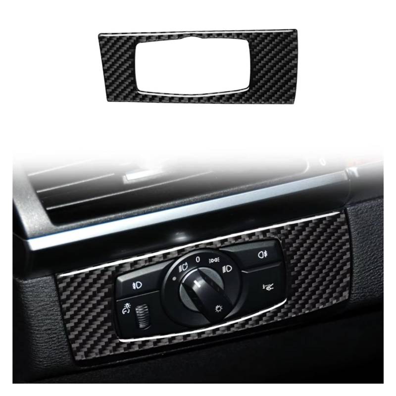 Innenzubehör Für X5 E70 X6 E71 2007-2014 Innen Accessoire Voiture Trim Auto Abdeckung Dropship Neue Carbon Faser Scheinwerfer schalter Aufkleber Zubehör Innenraum von Qsnfda