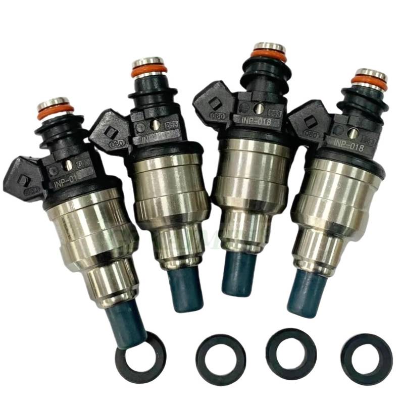 Qsnfda Auto Einspritzdüse Für Mitsubishi Für Eclipse Für Turbo 90-99 Set 4 Stück INP-018 INP 018 MD186379 INP018 MDL450 Kraftstoff Injektor Düse Auto Einspritzventil von Qsnfda
