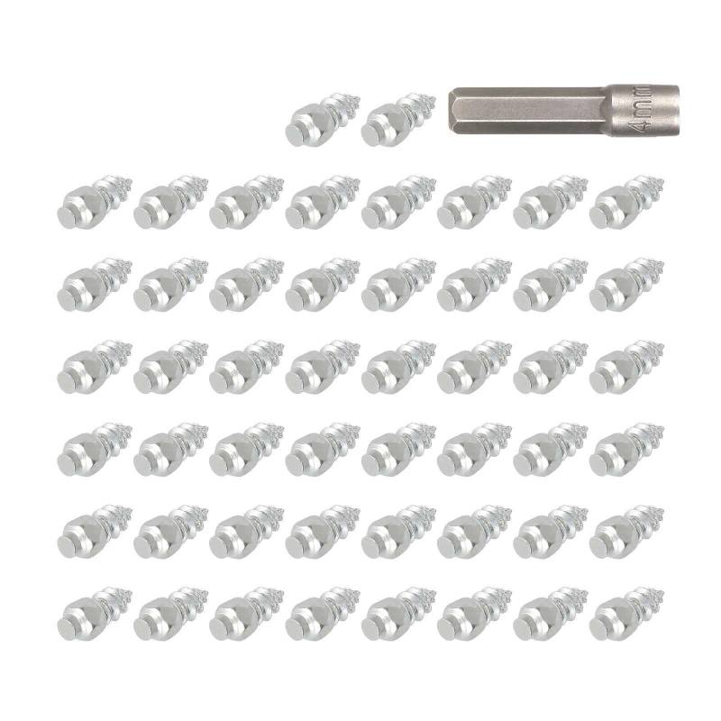 Antislip Reifenschrauben 50pcs Schneekette Reifenstollen Motorradspikes Schneekette Reifenschuh Schraubenschnee Ketten Reifen Spikes von Qsvbeeqj