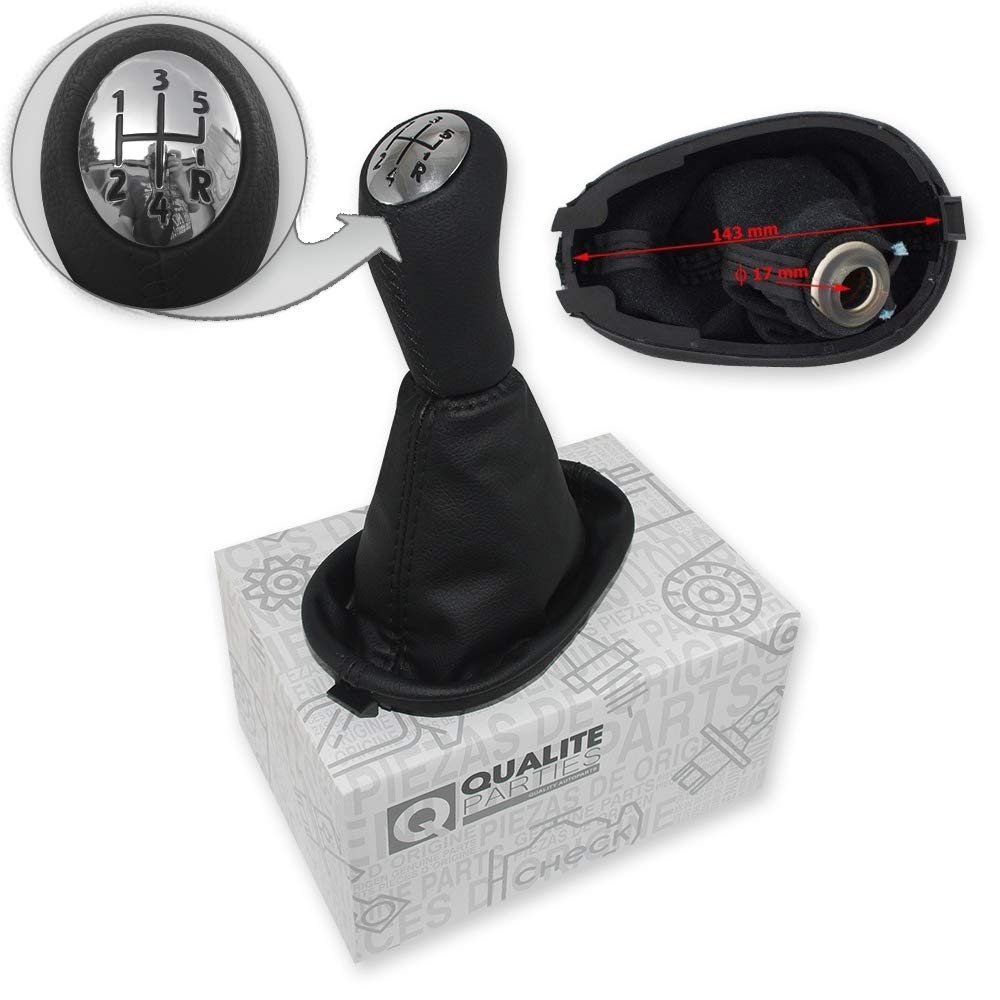LEDER SCHALTKNAUF + SCHALTSACK SCHALTMANSCHETTE SCHALTKNOPF 5-GANG LEDER SCHALTKNAUF + SCHALTSACK SCHALTMANSCHETTE SCHALTKNOPF 5-GANG von Qualite Parties
