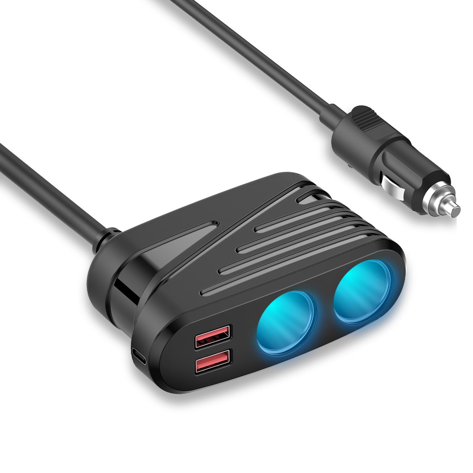 Zigarettenanzünder Verteiler Adapter 5-in-1,mit 120W QC3.0 & PD Schnellladeanschlüssen, Auto Ladegerät, Kompatibel mit 12V/24V Auto und Schnellladegerät 2 Steckdosen 3 USB Anschlüsse Zigarettenanzünder Verteiler Adapter 5-in-1,mit 120W QC3.0 & PD Schnellladeanschlüssen, Auto Ladegerät, Kompatibel mit 12V/24V Auto und Schnellladegerät 2 Steckdosen 3 USB Anschlüsse von Quality Park