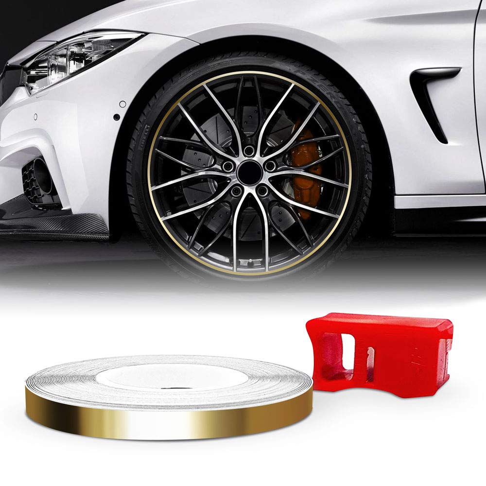 4R Quattroerre.it 10332 Dekorstreifen für Felgen mit Applikator, Wheel Trim Stripes Gold Gloss, 5 mm x 6 mt 4R Quattroerre.it 10332 Dekorstreifen für Felgen mit Applikator, Wheel Trim Stripes Gold Gloss, 5 mm x 6 mt von 4R Quattroerre.it
