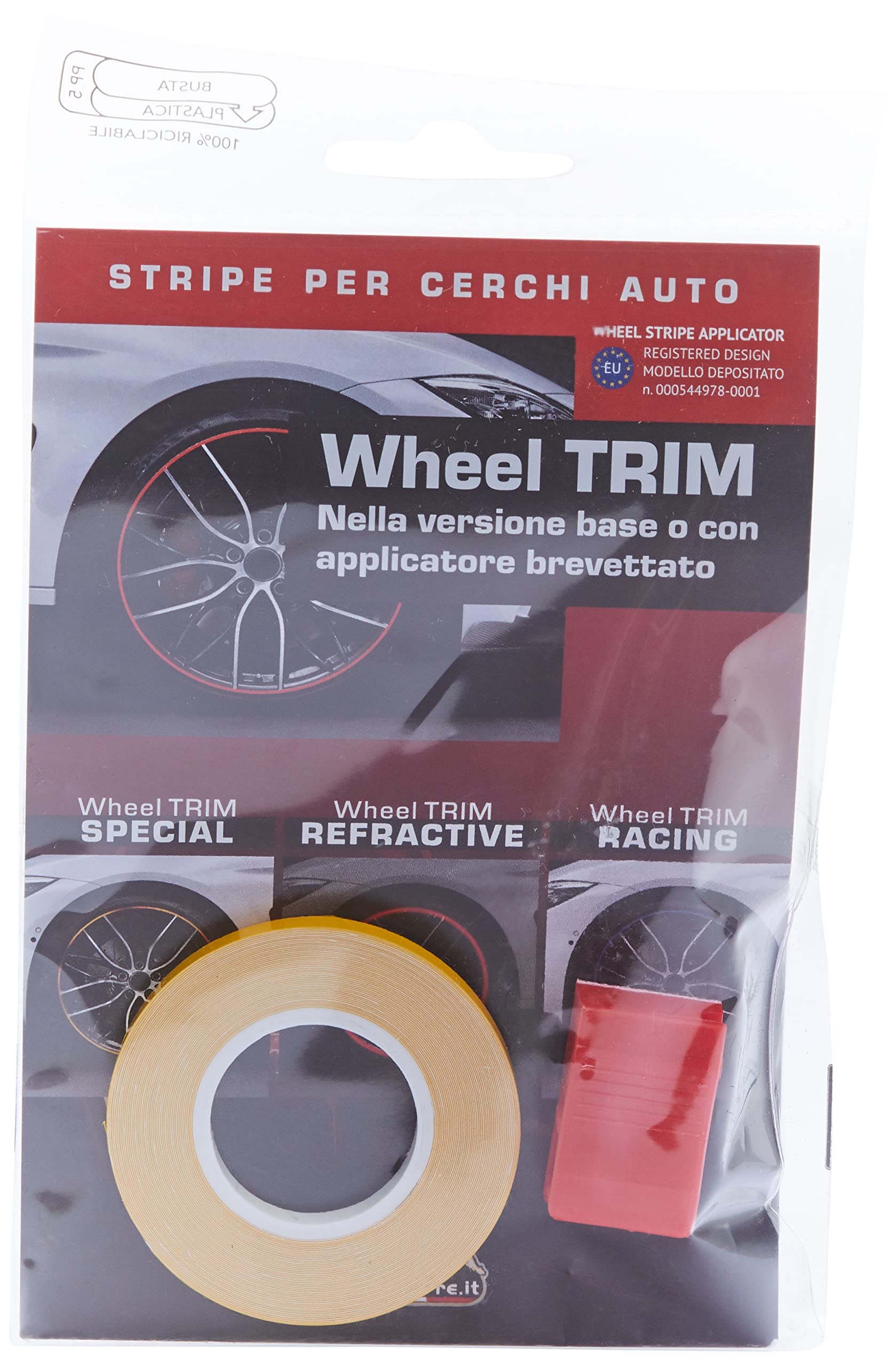 4R Quattroerre.it 10362 Dekorstreifen für Felgen mit Applikator, Wheel Trim Stripes Gelb, 5 mm x 6 mt 4R Quattroerre.it 10362 Dekorstreifen für Felgen mit Applikator, Wheel Trim Stripes Gelb, 5 mm x 6 mt von 4R Quattroerre.it