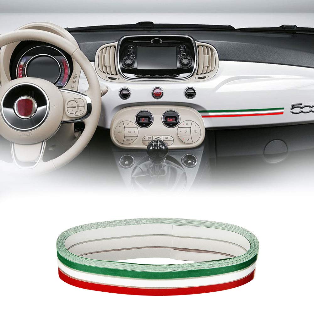 4R Quattroerre.it 10600 Selbstklebende Zierstreifen für Autos, Italien Flagge, 35 mm x 5 mt, Tricolore Italia von 4R Quattroerre.it