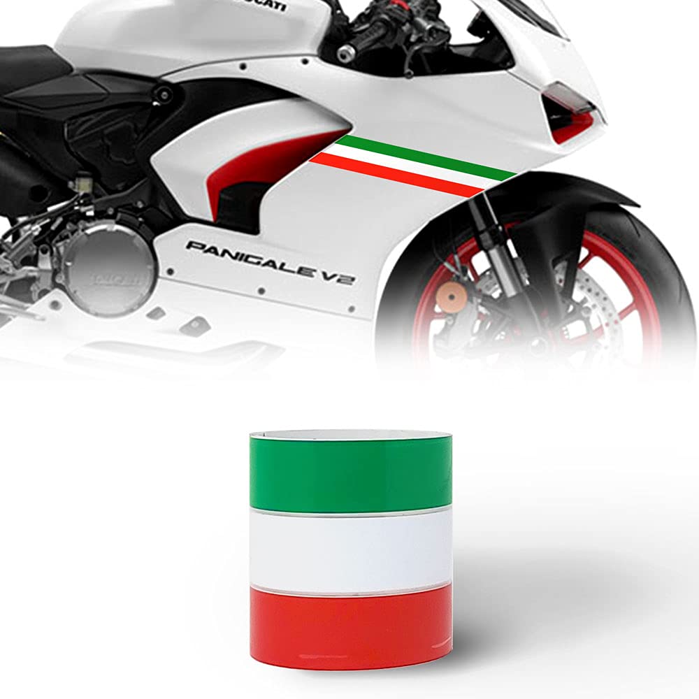 4R Quattroerre.it 10684 Klebestreifen für Motorräder dreifarbige Flagge Italien, 8 cm x 2 mt von 4R Quattroerre.it
