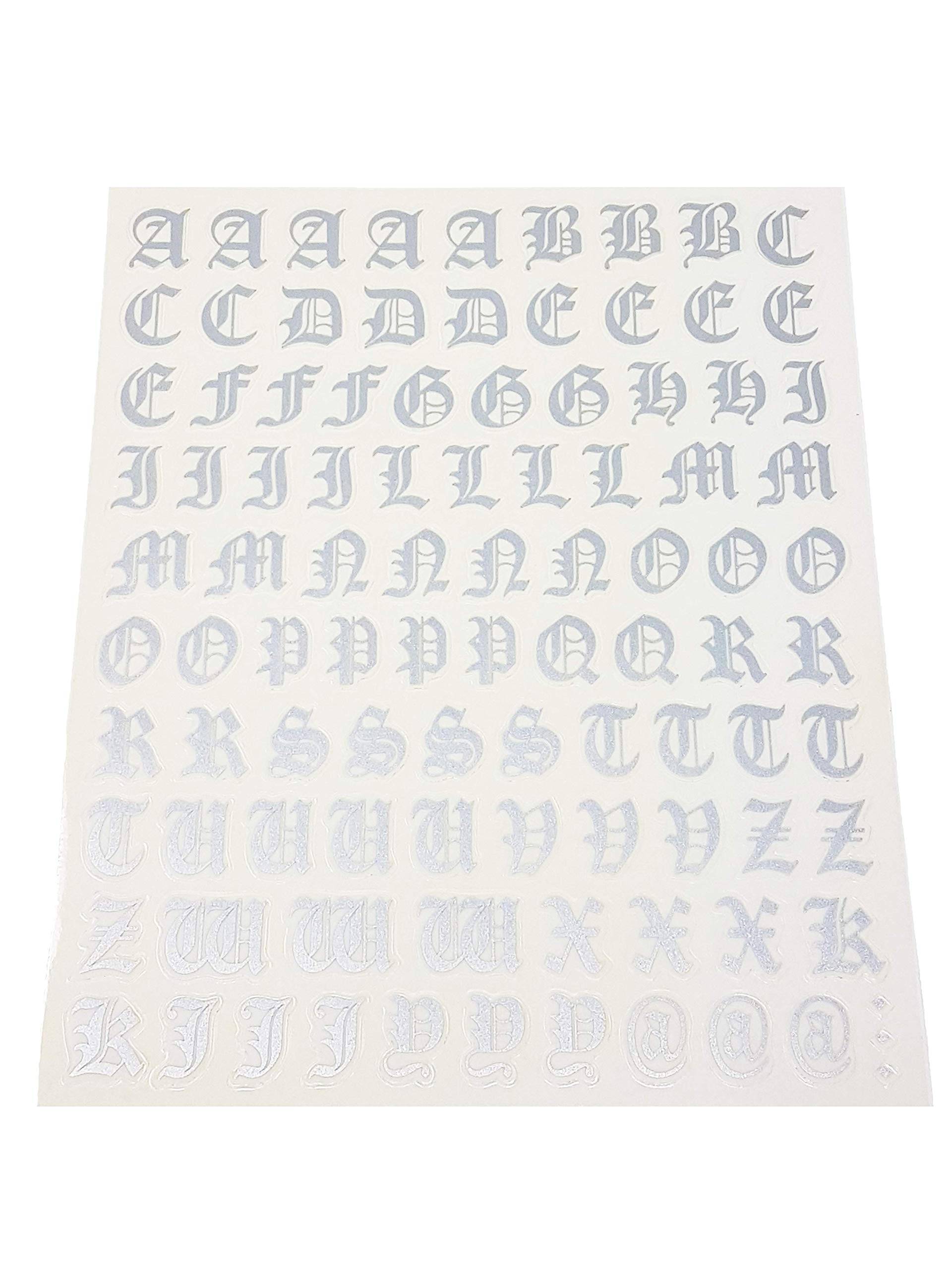 Quattroerre 1210 Kit Buchstaben Aufkleber Gothic Silber Quattroerre 1210 Kit Buchstaben Aufkleber Gothic Silber von 4R Quattroerre.it