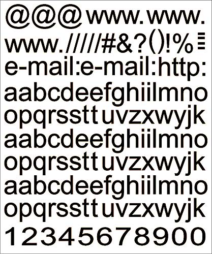 Quattroerre 1215 Set mit selbstklebenden Buchstaben, Schwarz von Quattroerre