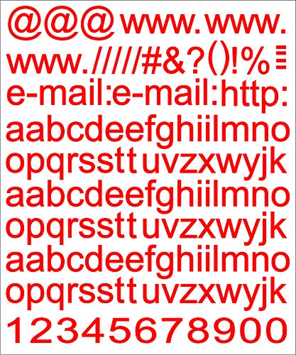 Quattroerre 1217 Set Buchstaben Web, selbstklebend, Rot von Quattroerre