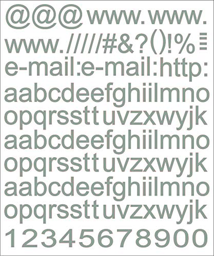 Quattroerre 1218 Selbstklebende Buchstaben, Grau/silberfarben von Quattroerre