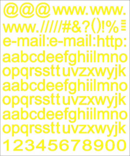 Quattroerre 1219 Set Buchstaben zum Selbstkleben, Gelb von Quattroerre