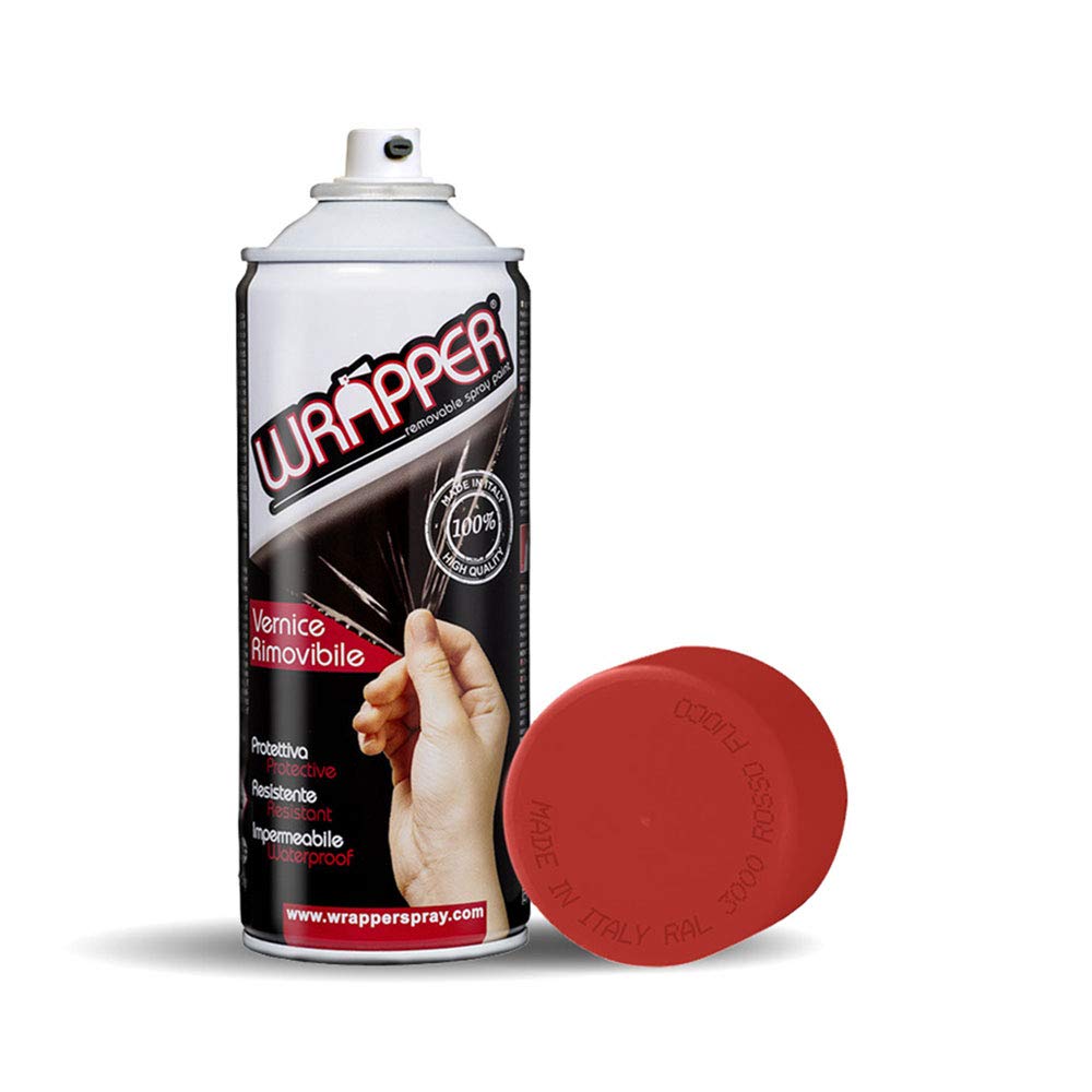 Quattroerre 16402 Wrapper Spray Farben abnehmbar Farbe RAL 3000, Feuerrot von Quattroerre