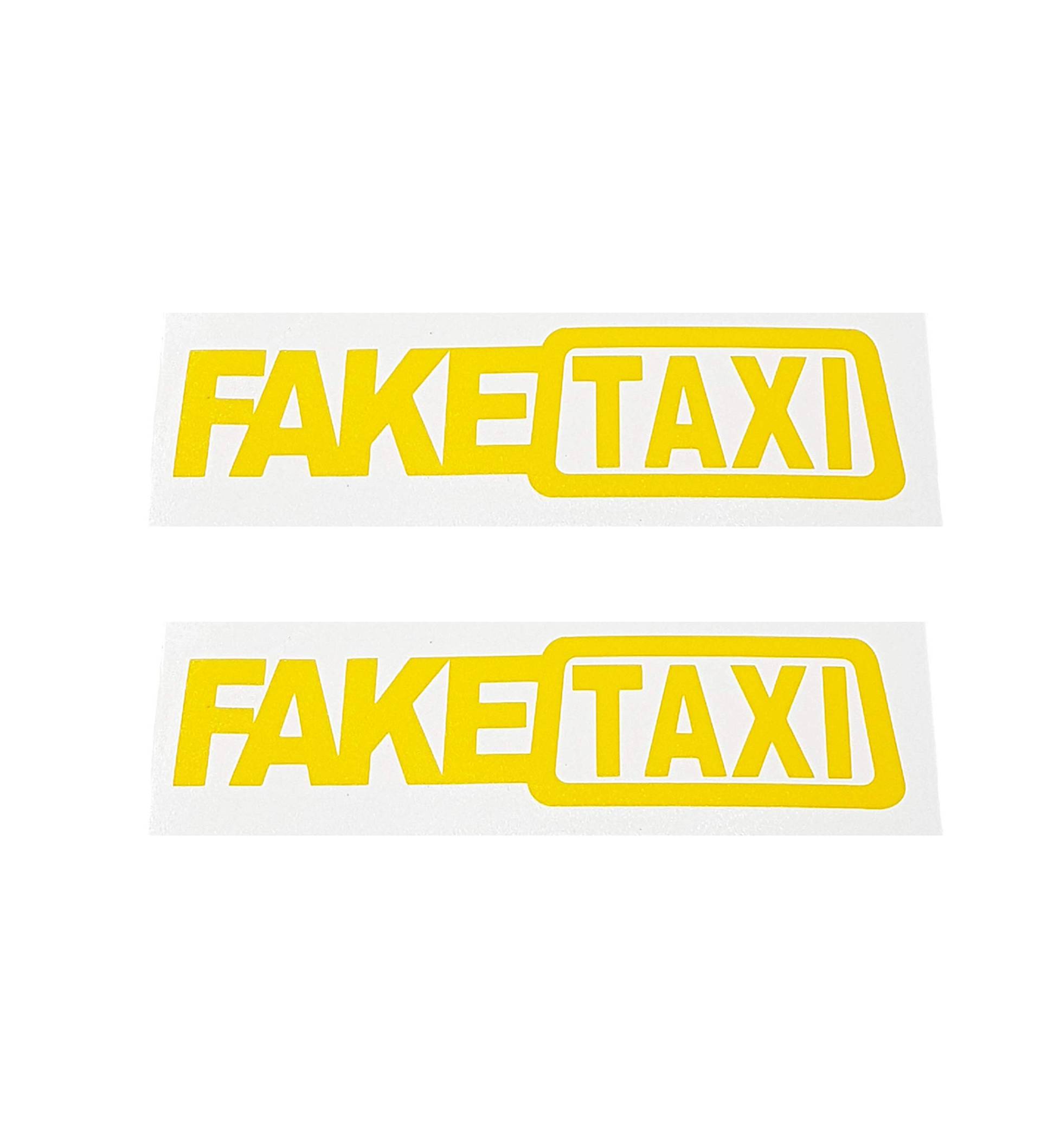 Quattroerre 31848 Aufkleber Fake Taxi Gelb 3,5 x 15 cm 2 Stück von Quattroerre