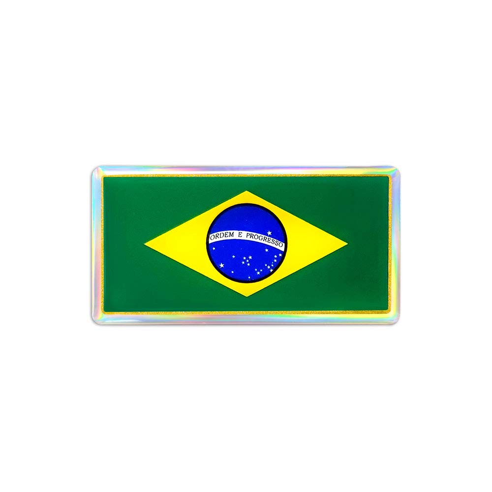 Quattroerre 464 Sticker Flagge Brasilien mm 80 x 40 3d von Quattroerre