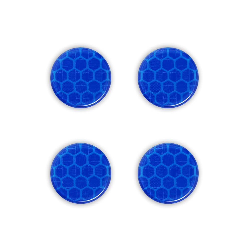 4R Quattroerre.it 5463 Reflektierende 3D Aufkleber Diamond Refractive Stickers, Blau Kreise, 4 Stück Durchmesser 30 mm von 4R Quattroerre.it