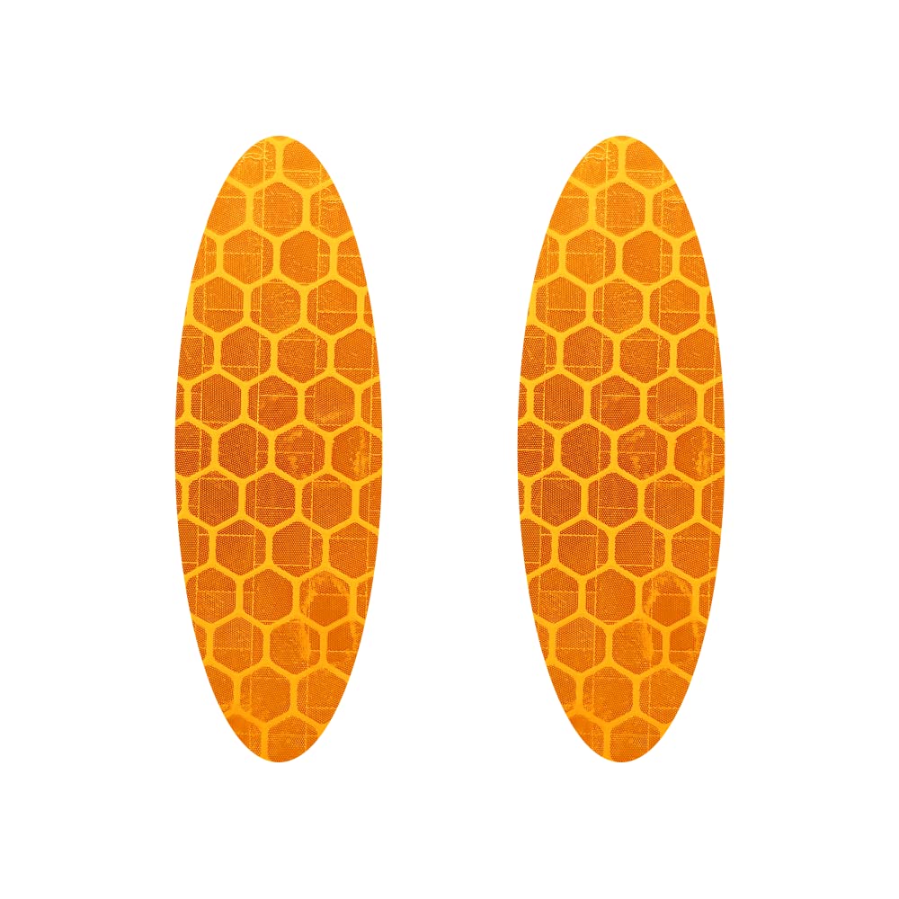4R Quattroerre.it 5567 Reflektierende Aufkleber Diamond Refractive Stickers Flat, Orange Ovale, 2 Stück 90 x 25 mm 4R Quattroerre.it 5567 Reflektierende Aufkleber Diamond Refractive Stickers Flat, Orange Ovale, 2 Stück 90 x 25 mm von 4R Quattroerre.it