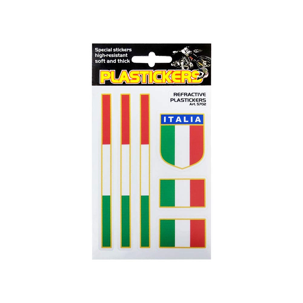 Quattroerre 5702 Aufkleber mit Reflektoren, Plasticker Italia Scudetto und Stripe Quattroerre 5702 Aufkleber mit Reflektoren, Plasticker Italia Scudetto und Stripe von 4R Quattroerre.it