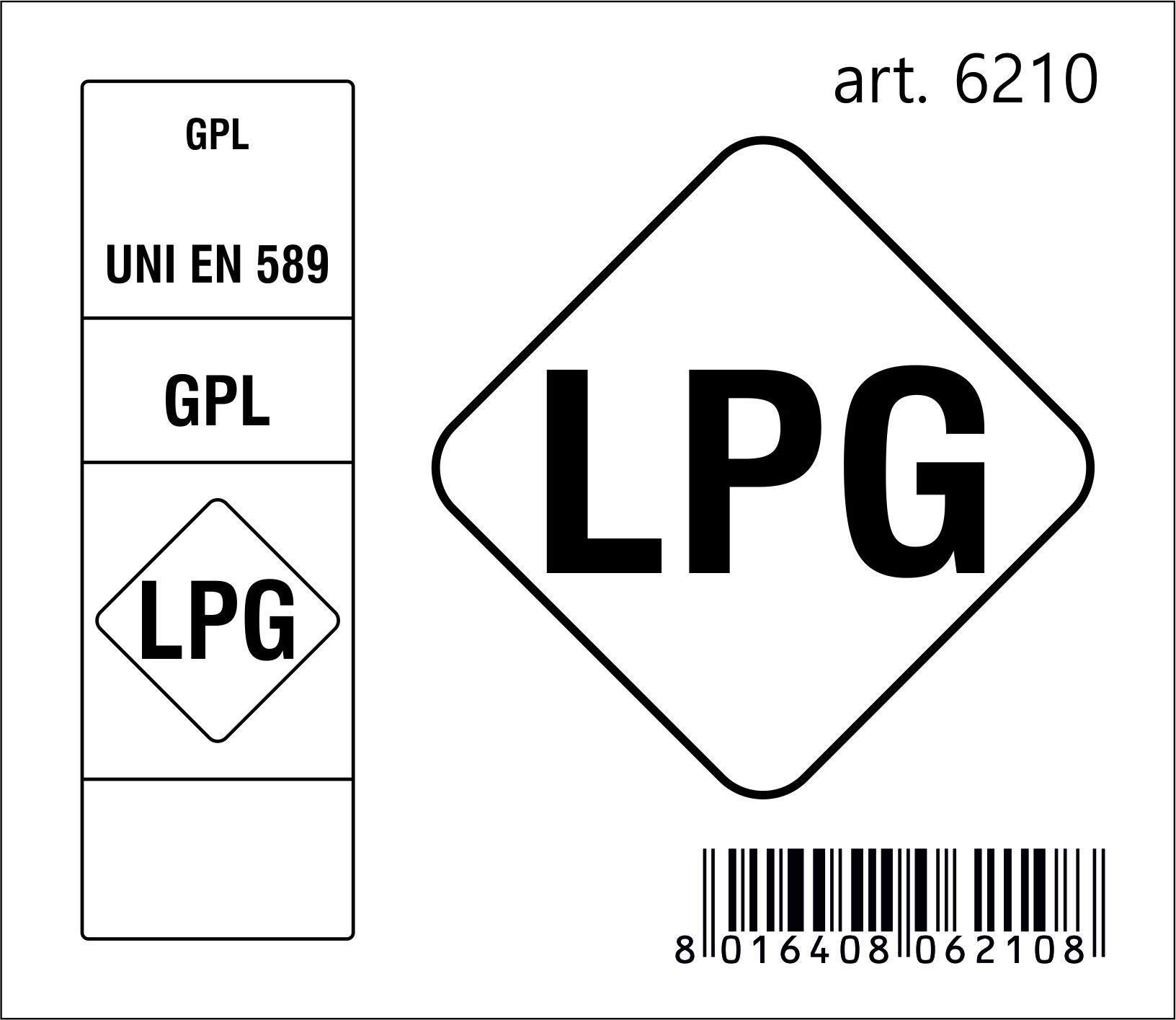 Quattroerre 6210 Kraftstoffversiegelung LPG GPL 2018 6,5 x 7,5 cm von Quattroerre