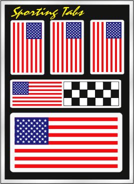 Quattroerre 703 Sporting Tabs Flaggen Set USA von Quattroerre