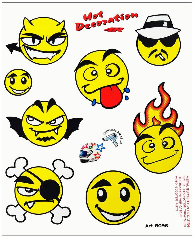 Quattroerre 8096 Aufkleber Smileys, 14 x 16 cm von 4R Quattroerre.it