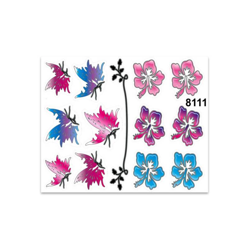 Quattroerre 8111 Sticker Blumen und Schmetterlinge von Quattroerre