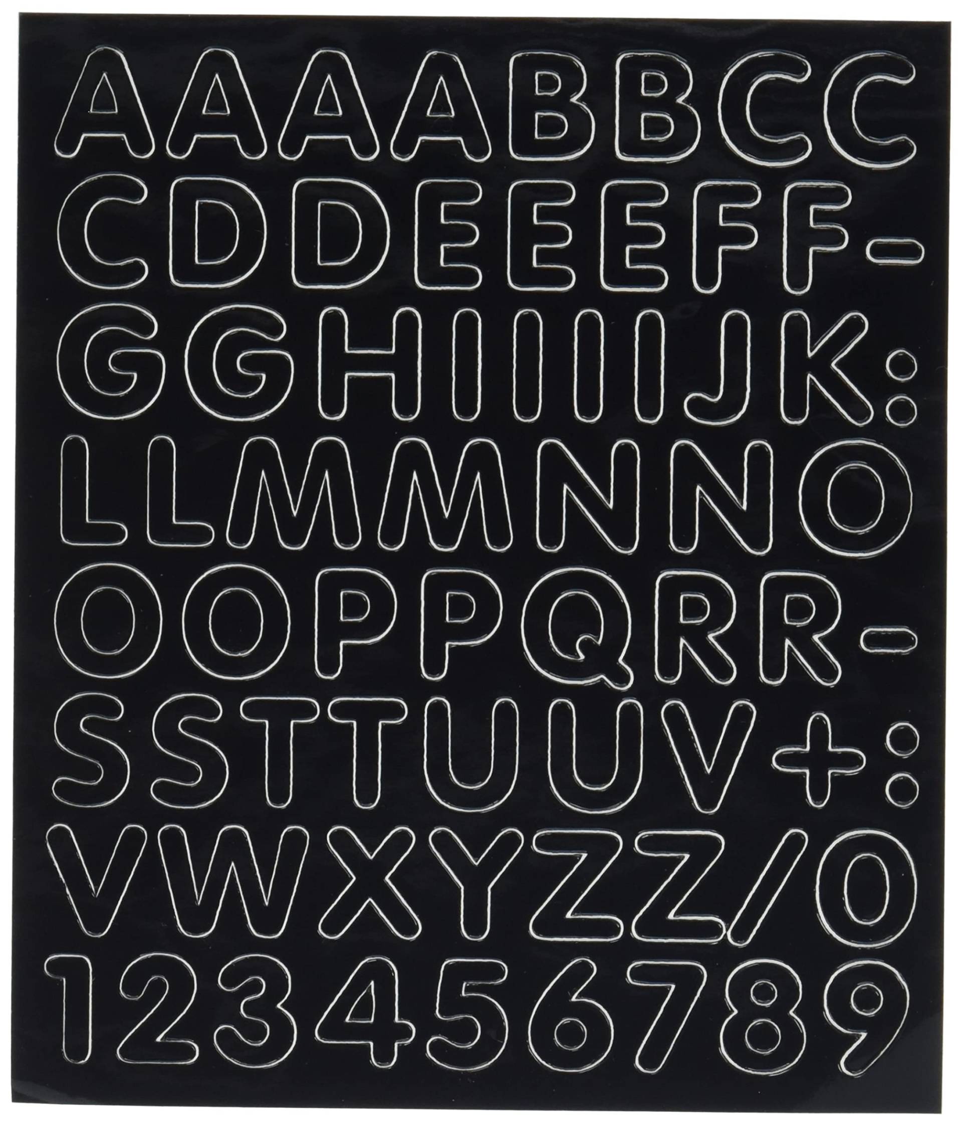 Quattroerre 892 Buchstaben-Set, selbstklebend, Schwarz von 4R Quattroerre.it