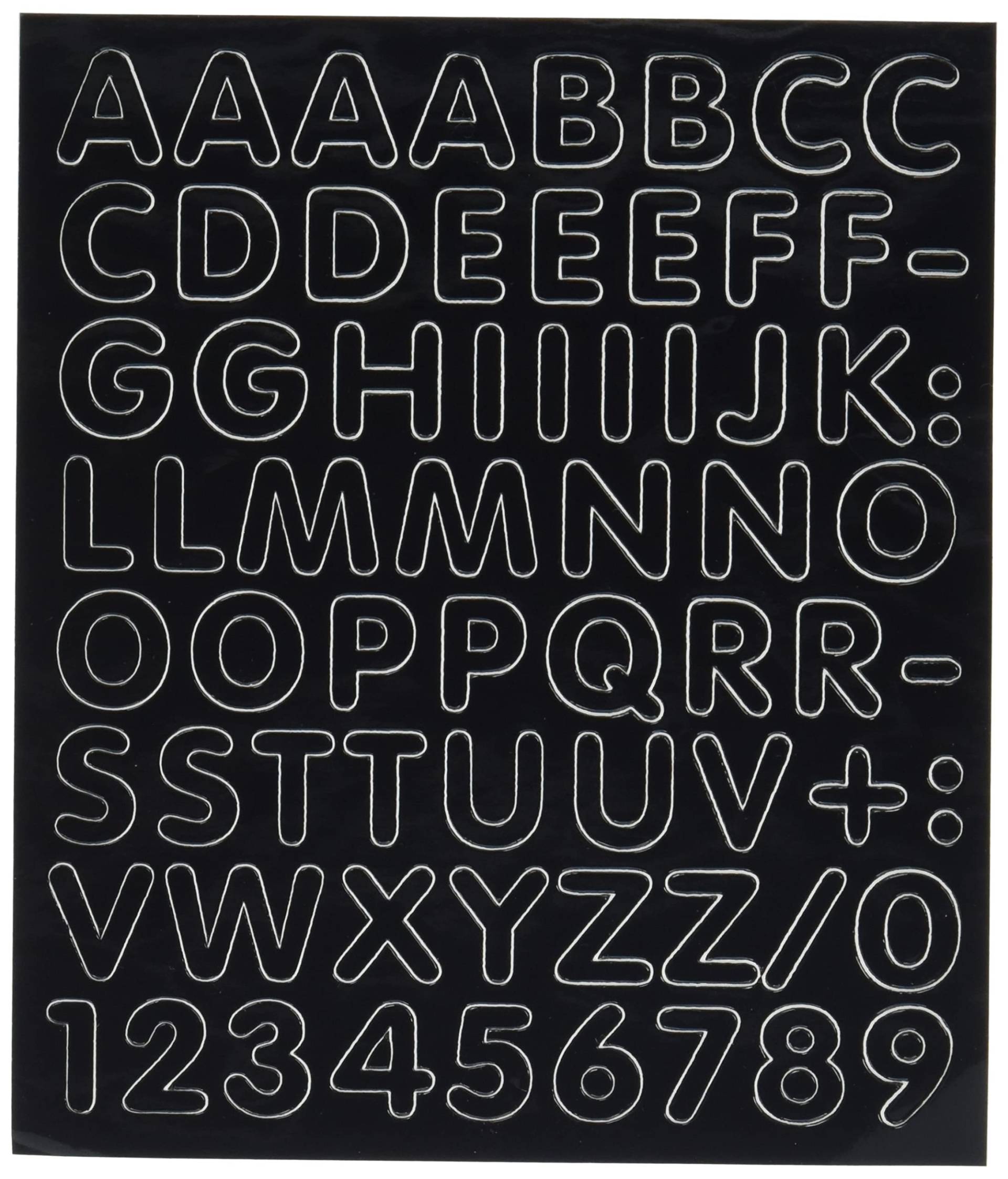 Quattroerre 892 Buchstaben-Set, selbstklebend, Schwarz Quattroerre 892 Buchstaben-Set, selbstklebend, Schwarz von 4R Quattroerre.it