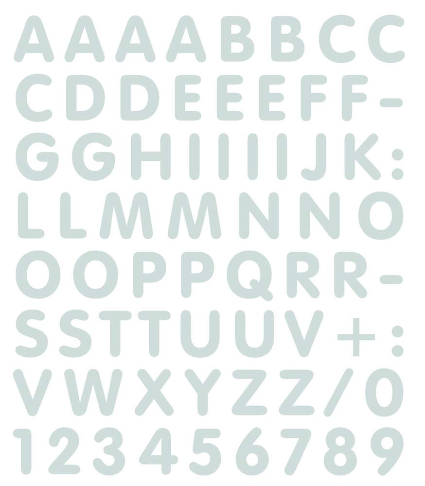 Quattroerre 894 Buchstaben-Set, selbstklebend, Weiß von Quattroerre