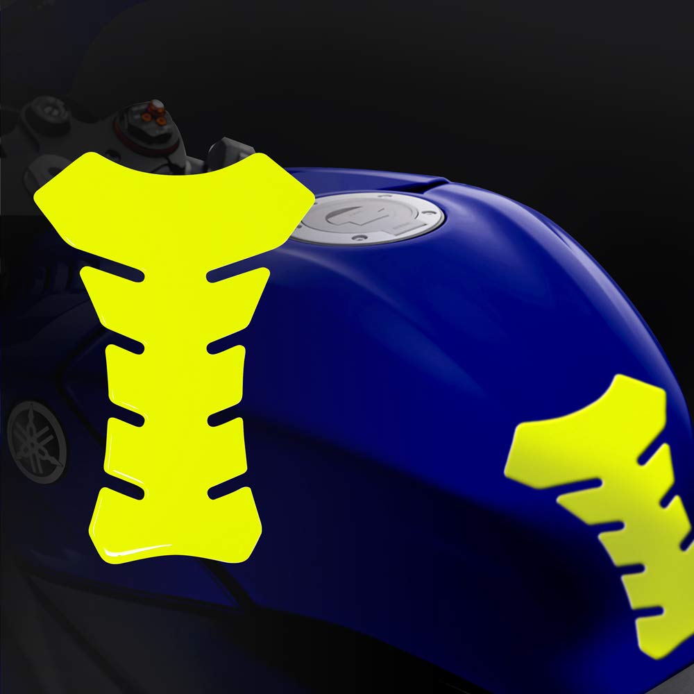 Quattroerre Tankpad Tankpad 3D Aufkleber für Motorrad Yamaha R6 neongelb von Quattroerre