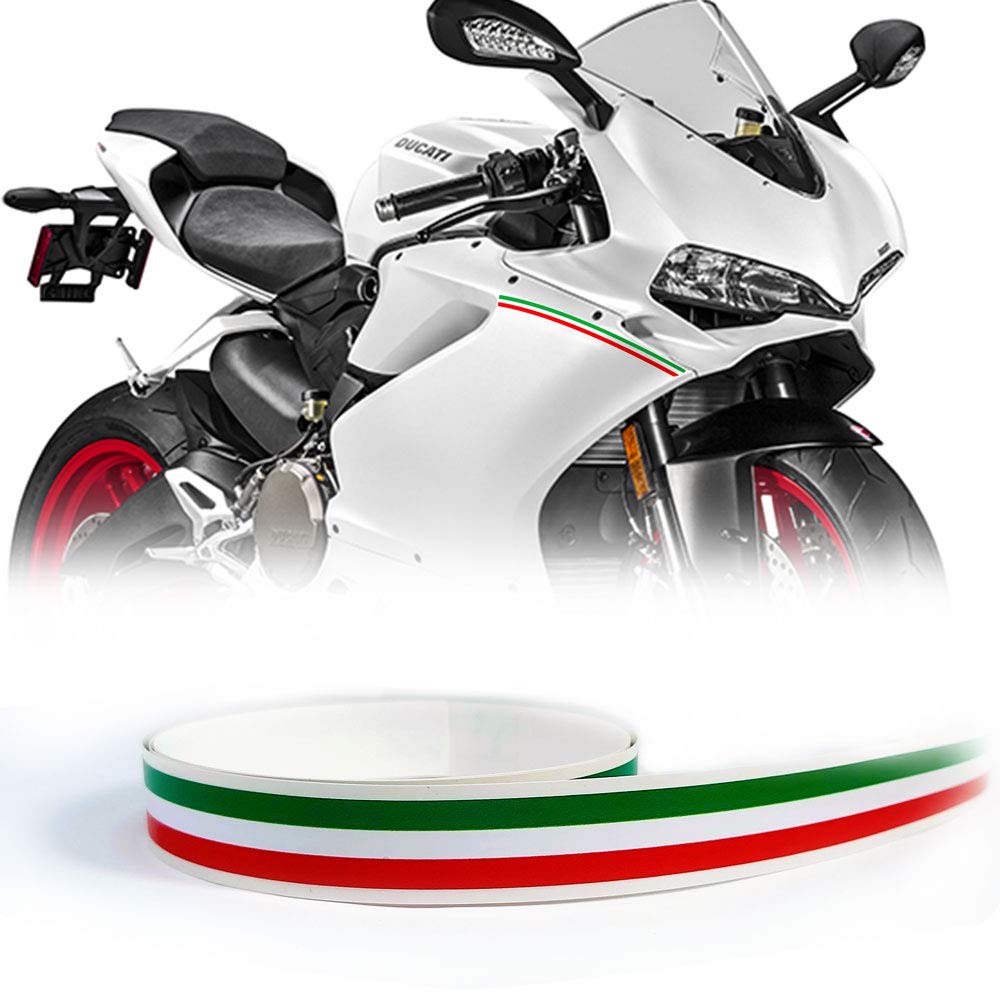 Stripes Klebestreifen dreifarbig Italien für Auto und Motorrad, 0,75 cm x 4,5 m von Quattroerre