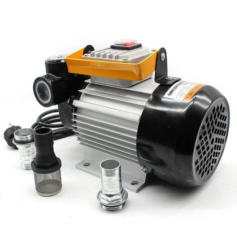 Dieselpumpe Heizölpumpe Selbstansaugend Komplett Set, Automatische Zapfpistole 550W 230V 60L/Min selbstansaugend Dieselpumpe Heizölpumpe Kraftstoffpumpe Zählwerk von Queeucaer