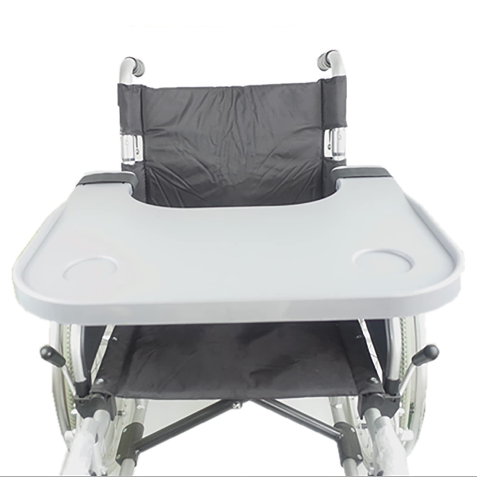 Essen Rollstuhl-Schoß-Tablett-Tisch Rollstuhl Tischbecherhalter, Verdickung Verbreiterung Abnehmbarer Schoß Tablett Tisch mit Getränkehalter,für Behinderte Lesen Schreiben,52 x 58 cm,grau Essen Rollstuhl-Schoß-Tablett-Tisch Rollstuhl Tischbecherhalter, Verdickung Verbreiterung Abnehmbarer Schoß Tablett Tisch mit Getränkehalter,für Behinderte Lesen Schreiben,52 x 58 cm,grau von Queeucaer