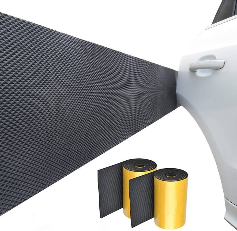 Queta Garagen Wandschutz Selbstklebend, Je 2M Lang, Wasserabweisend Anti-kollision und Anti-reibung Türkantenschutz Für Auto und Garagenwand, Schwarz, EVA, PE, Plastik, 2 Pack von Queta