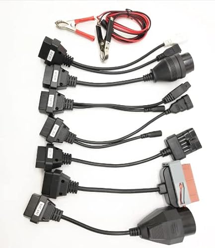 Quexoma Car Diagnostic Cables 8pcs Car Diagnostic Tool Cables Adapter OBD2 Interface for Delphi ds150e for Autocom, for Wow snooper (car Cables) von Quexoma
