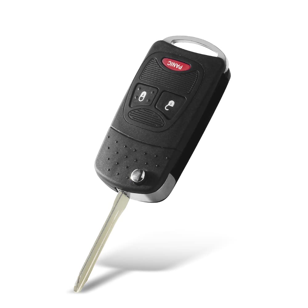 Schlüsselgehäuse für Chrysler Jeep Compass Wrangler Patriot mit 2 Tasten (3 Tasten) von Quexoma