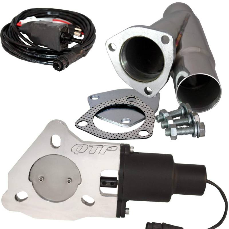 QTP 57mm / 2,25" elektrische Auspuffklappe Klappensteuerung Klappenauspuff Klappe | Inklusive Y-Rohr - QTEC225 von Quick Time Performance