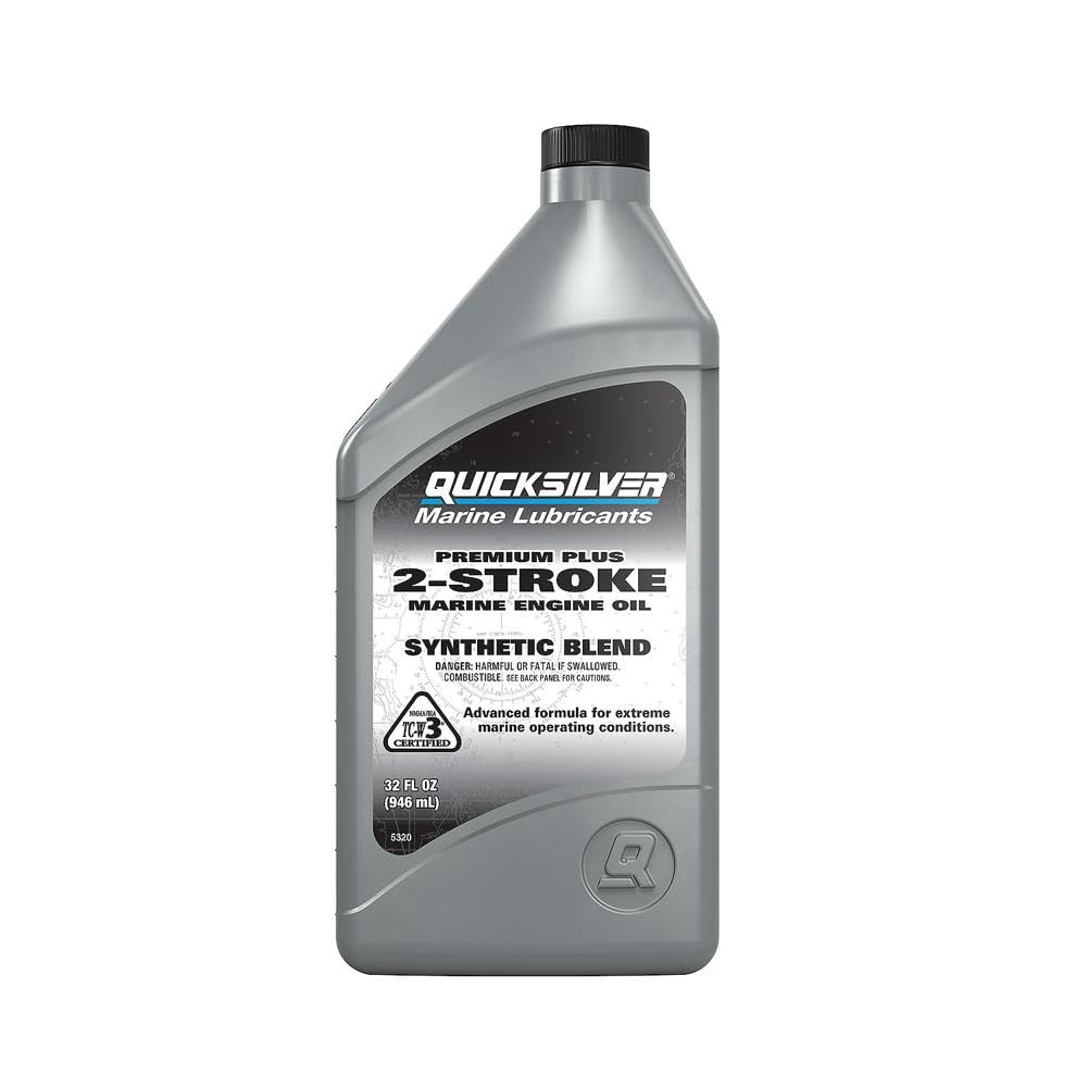 Quicksilver 858026Q01 Premium Plus Two-Cycle TC-W3 Oil for 2-Cycle Mercury, Mariner, Force, Mercury Jet Drive Outboards and Mercury Sport Jet Engines, 1 Quart Bottle Quicksilver 858026Q01 Premium Plus Two-Cycle TC-W3 Oil for 2-Cycle Mercury, Mariner, Force, Mercury Jet Drive Outboards and Mercury Sport Jet Engines, 1 Quart Bottle von Quicksilver