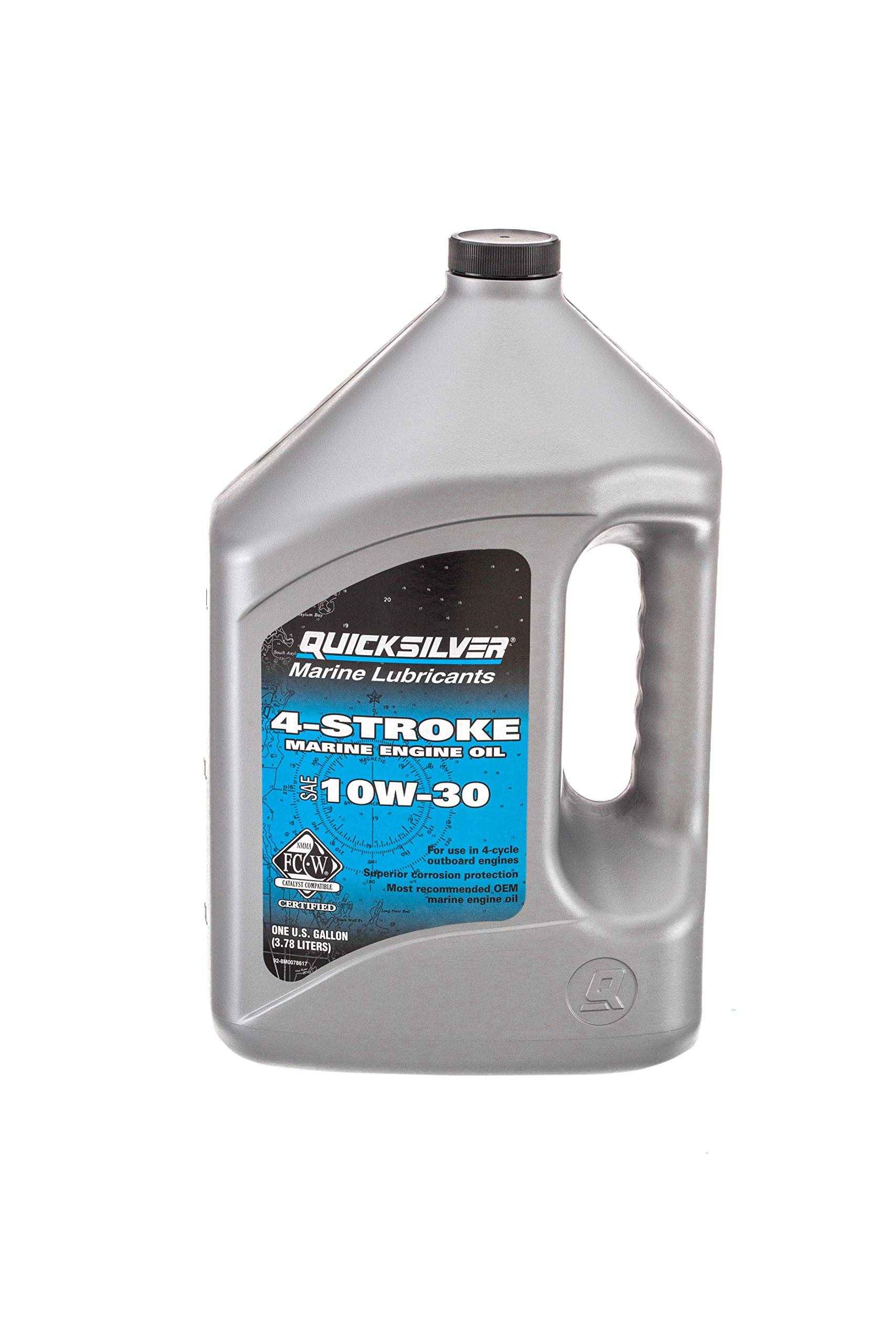 Quicksilver 8M0086221 4-Takt-Schiffsöl – Für Außenbord-, Z-Antrieb- & Innenbordmotoren – SAE 10W-30 Mineralisch – 4 Liter von Quicksilver