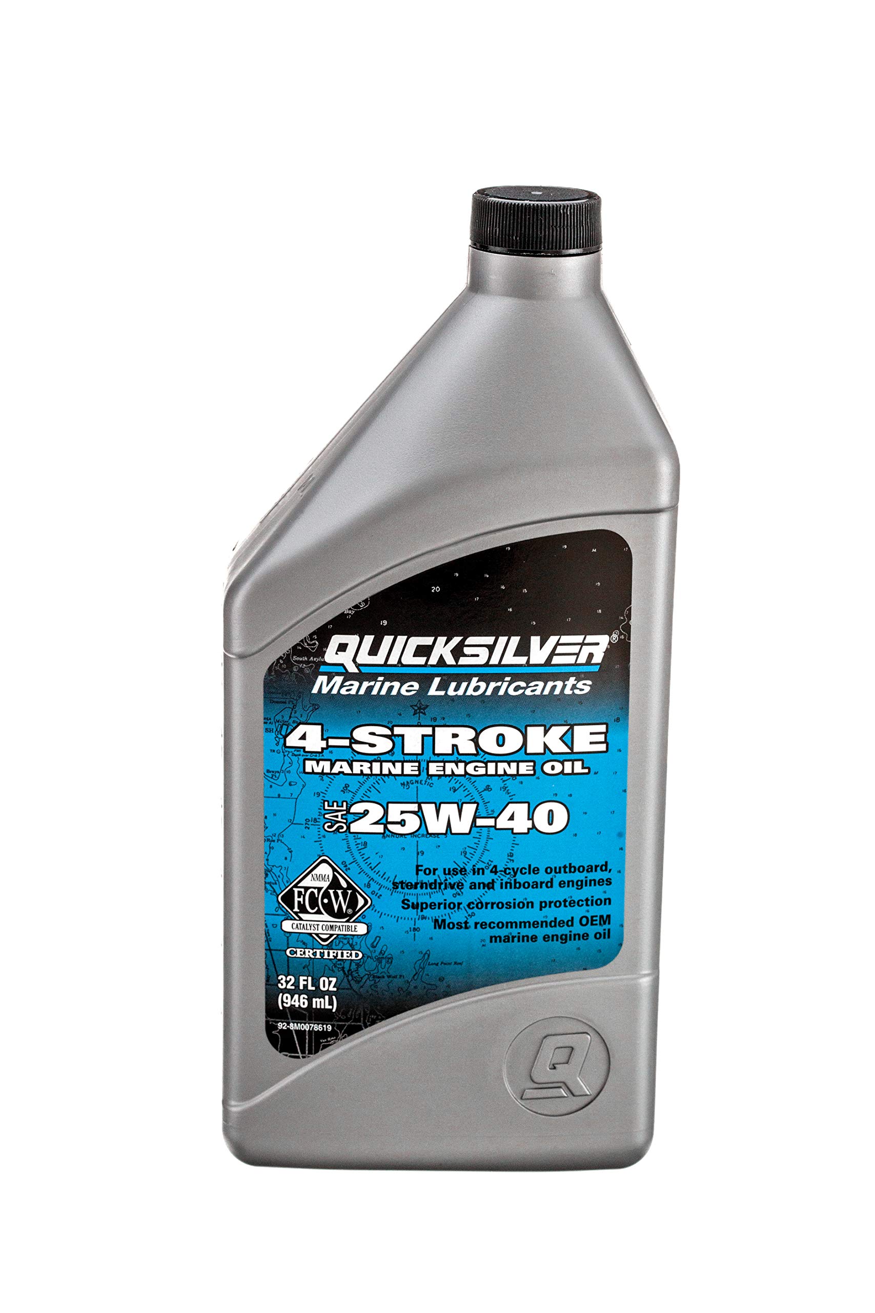 Quicksilver - 8M0086223 - Motoröl 25W-40 4-Takt mineralisch 1L von Quicksilver