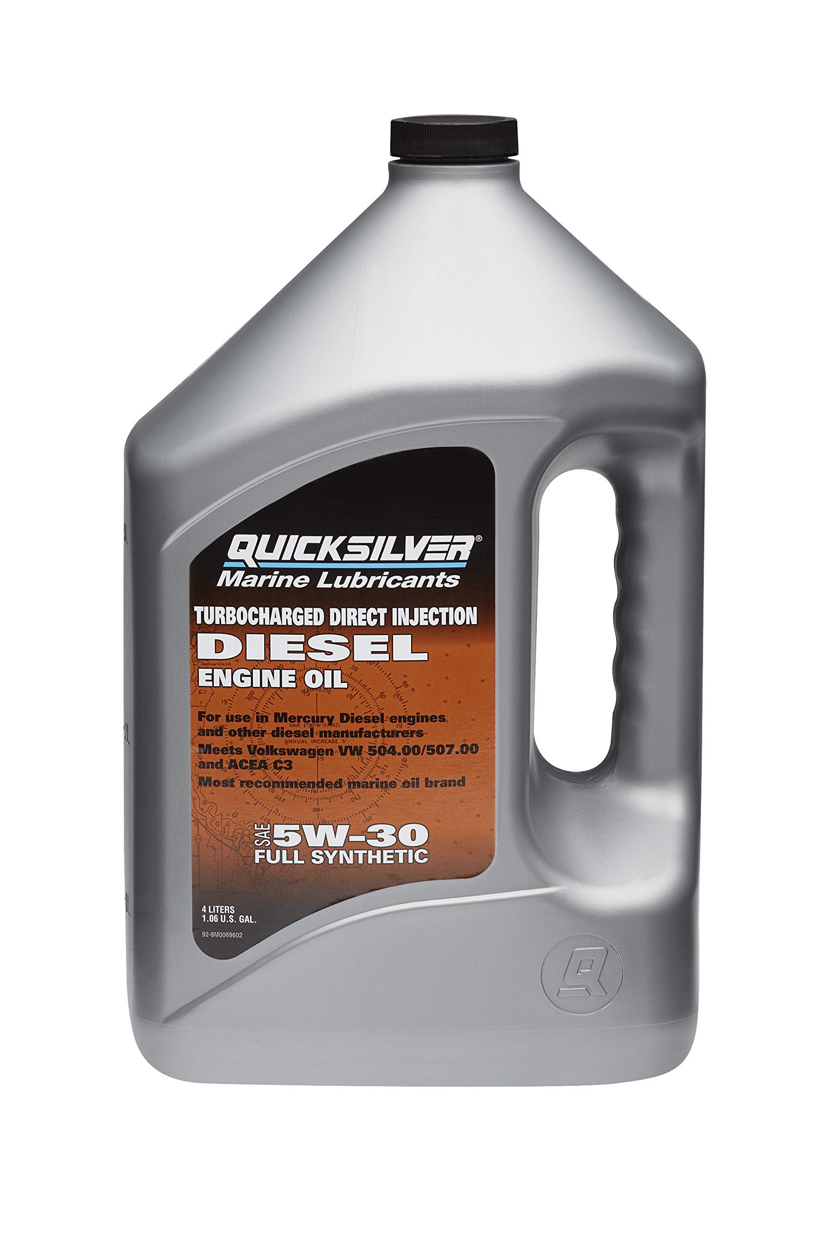 Quicksilver 8M0089691 Vollsynthetisches TDI Dieselmotoröl – 5W30 – 4 Liter von Quicksilver