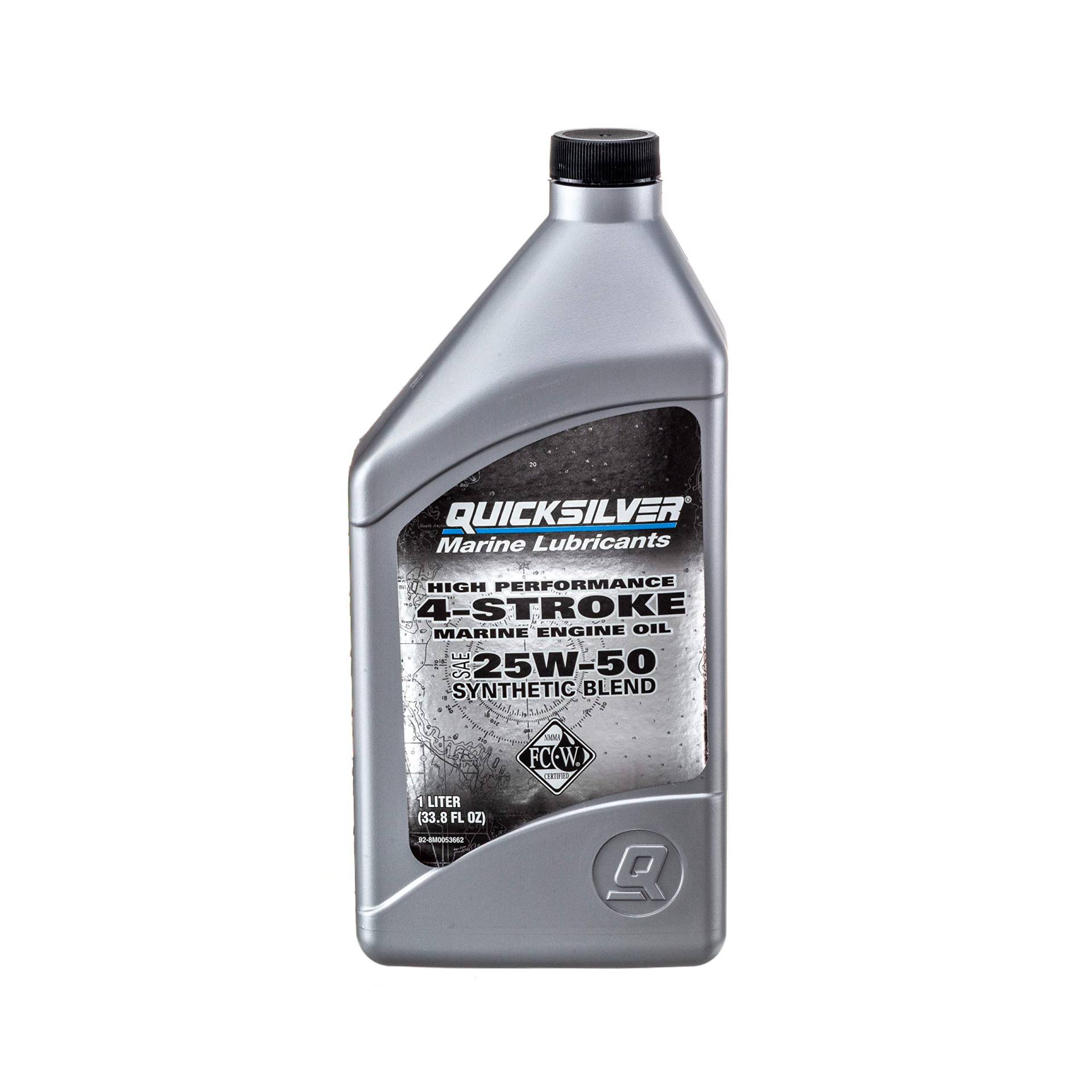 Quicksilver 8M0096256 Hochleistungsfähiges Synthetic Blend 4-Takt-Öl – SAE 25W50 – 1-Liter-Flasche Quicksilver 8M0096256 Hochleistungsfähiges Synthetic Blend 4-Takt-Öl – SAE 25W50 – 1-Liter-Flasche von Quicksilver
